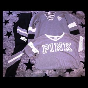 PINK Crew, Tee & Legging Set